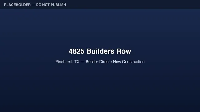 Builder-direct new construction — preview before MLS